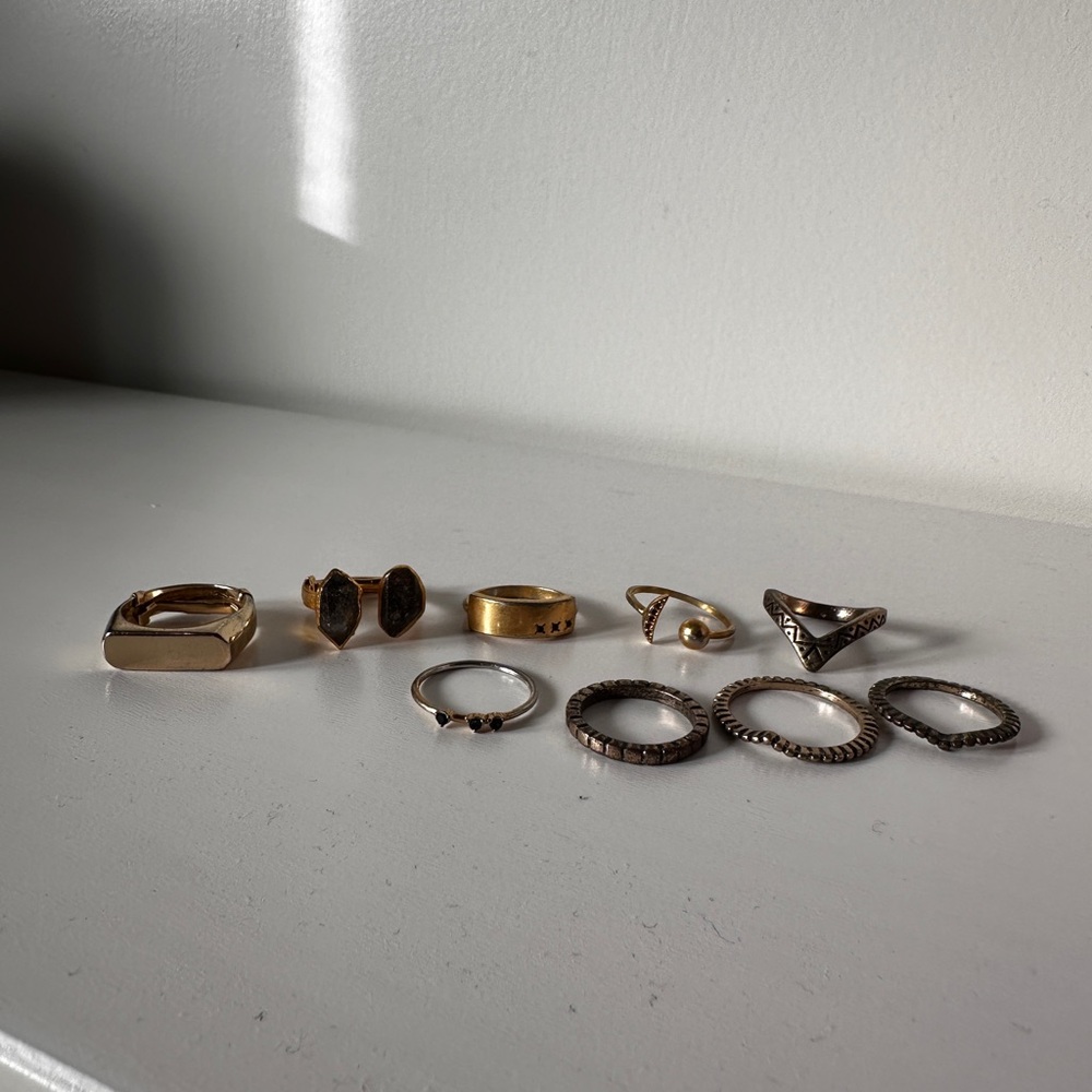 Madewell Gold and Silver Ring Collection